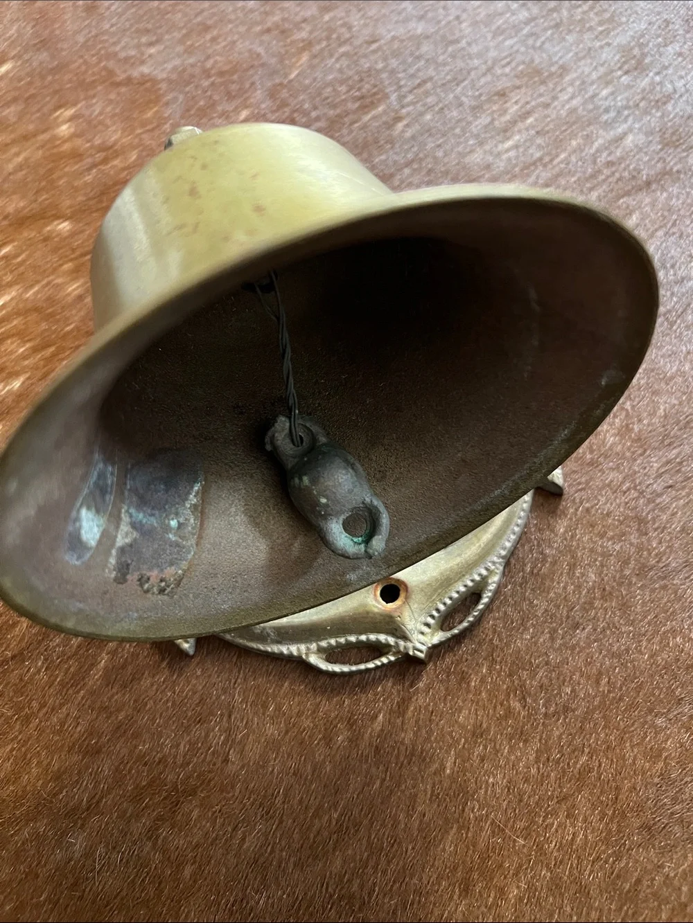 Brass Anchor Wall Bell - Nautical Home Accent